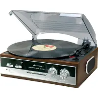 Soundmaster PL 186 Holz Plattenspieler