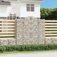 Prolenta Maison Exclusive - Gabionen mit Hochbogen 7 Stk. 200x50x200/220cm Verzinktes Eisen