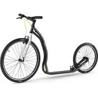 Yedoo Trexx Sport Alloy Roller Scooter Tretroller - für Erwachsene und Teenager, bis 130 kg, mit Luftreifen 26/20 und verstellbarem Lenker Schwarz