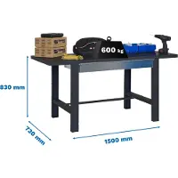 Simon Rack Werkbank SIMONWORK BT6 BOX anthrazit 1 Schublade 150,0 x 73,0 x 83,0 cm