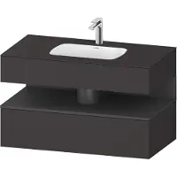 Duravit Einbauwaschtisch-Möbel-Set Qatego 100x55x60cm, gra m/Gr matt, Konsolen-Waschtischunterbau