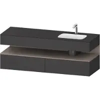 Duravit Einbauwaschtisch-Möbel-Set Qatego 160x50x60cm, Kon-WTU, B, B r, ba m/Gr ma