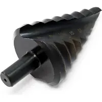 Wiltec HSS Stufenbohrer titanbeschichtet, 10-45 mm, Kegelbohrer mit Titanbeschichtung, Schälbohrer für Stahl und Kunststoff, Konusbohrer Senkbohrer Entgratbohrer