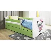 RAUMHIRSCH FURNITURE Kinderbett Jugendbett Panda 70x140, 80x160, 80x180 cm - Komplettset mit Schublade & Rausfallschutz