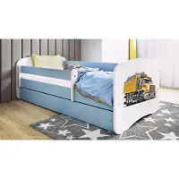 RAUMHIRSCH FURNITURE Kinderbett Jugendbett Lastwagen 70x140, 80x160, 80x180 cm - Komplettset mit Schublade & Rausfallschutz