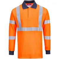 Portwest FR76 Flammhemmendes RIS Polo-Shirt Orange Gr. S