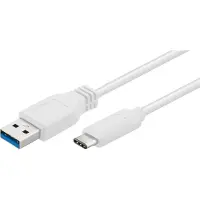 Microconnect USB3.1CA2W, 2 m, USB A, USB C, USB 3.2 Gen 1 (3.1 Gen 1), Weiß