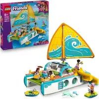 LEGO Friends Bootsabenteuer 42664, Bauset mit 4 Mini-Puppen, 2 Delfinen, Kreatives Spielzeug ab 8 Jahren