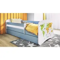 RAUMHIRSCH FURNITURE Kinderbett Jugendbett Karte 70x140, 80x160, 80x180 cm - Komplettset mit Matratze, Schublade & Rausfallschutz