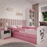 RAUMHIRSCH FURNITURE Kinderbett Jugendbett Panda 70x140, 80x160, 80x180 cm - Komplettset mit Schublade & Rausfallschutz