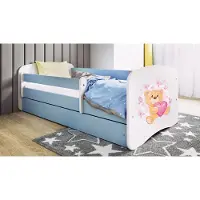 RAUMHIRSCH FURNITURE Kinderbett Jugendbett Schmetterlingsbär 70x140, 80x160, 80x180 cm - Komplettset mit Schublade & Rausfallschutz