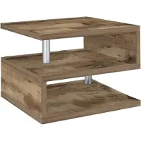 Dmora Couchtisch Gianni 55x55x41h cm Braun, Mehrstufig