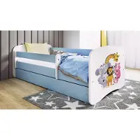RAUMHIRSCH FURNITURE Kinderbett Jugendbett Zoo 70x140, 80x160, 80x180 cm - Komplettset mit Schublade & Rausfallschutz