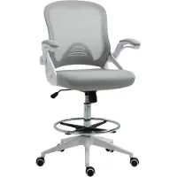Vinsetto Bürostuhl Ergonomischer Schreibtischstuhl mit hochklappbaren Armlehnen