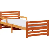 Syfax Bettrahmen mit ausziehbarem Matratze Braun 80 x 200 cm