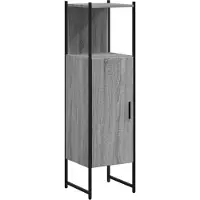 vidaXL Badschrank Grau Sonoma 33x33x120,5 cm Holzwerkstoff
