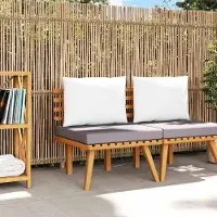 vidaXL "im Angebot" Gartenstuhl mit Kissen Massivholz Akazie - Stapelsessel CC20072