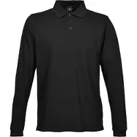 Tee Jays Herren Luxury Stretch Longsleeve / Polo-Shirt, Langarm BC3306 (XL) (Schwarz)