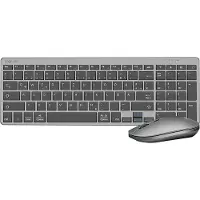 Logilink ID0215, Kabellos, Bluetooth, QWERTZ, Anthrazit, Grau, Maus enthalten