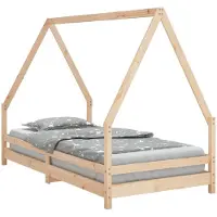 Syfax Kinderbett 90x190 cm Massivholz Kiefer