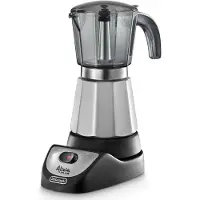 De'Longhi De’Longhi Alicia EMKM 4, Elektrische Espressokanne, 0,4 l, Gemahlener Kaffee, 450 W, Schwarz, Silber, Transparent