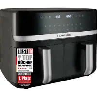Russell Hobbs Heiluftfritteuse Küche Rapid Airfryer 2 Kammern 9 Liter Doppelkammer