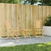 vidaXL Möbel Gartenstühle 2 Stk. Klappbar 46x66x99 cm Bambus - Gartenstühle 368037
