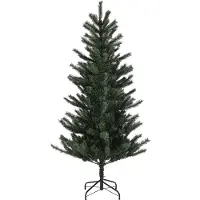 HOMCOM Künstlicher Weihnachtsbaum 180 cm, Weihnachtsbaum mit klappbarem Stahlständer, 467 Zweige, realistischer Effekt, Weihnachtsdekoration, grün