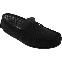 Mokkers Herren Bruce Mokassins / Hausschuhe / Slipper DF816 (48 EU) (Schwarz)