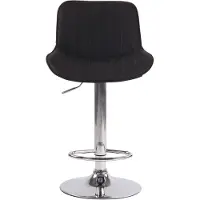 CLP Barhocker Lentini Stoff drehbar mit Höhenverstellung schwarz Gestell Farbe chrom