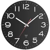 TFA Funk-Wanduhr Batteriebetrieb 31cm schwarz