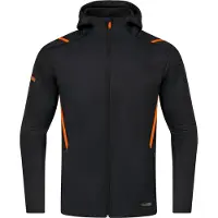 Jako Challenge Freizeitjacke Mit Kapuze Herren - Schwarz Meliert / Neonorange