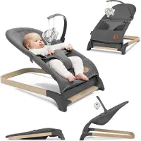 Lionelo Babywippe JUNE, Air Grey Graphite