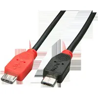 Lindy 31760, 2 m, Micro-USB B, Micro-USB B, USB 2.0, Männlich/Männlich, Schwarz