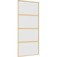 vidaXL Schiebetür Golden 90x205 cm Matt ESG-Glas und Aluminium