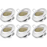 Brandson 6x LED Einbaustrahler schwenkbar Warmweiß 3000K Deckenspot / Deckenstrahler 5W - 320 Lumen
