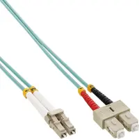 InLine LWL Duplex Kabel, LC/SC, 50/125µm, OM3, 20m, 20 m, OM3, 2x LC, 2x SC