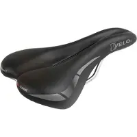 Velo Wide:Channel, Fahrradsattel, Track, Unisex, Schwarz, Einfarbig, 16,8 cm