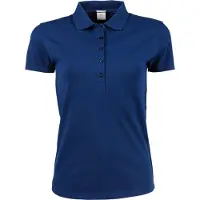 Tee Jays Damen Luxury Stretch Polo-Shirt, Kurzarm BC3307 (3XL) (Indigo)