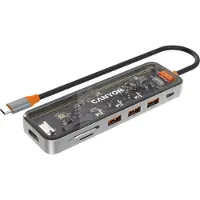 Canyon USB-Hub, DS-13 CNS-TDS13, HDMI, USB 3.0, 42,7x15x137,9 mm, grau