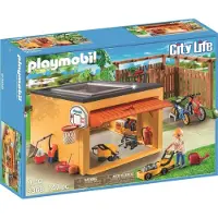 Playmobil 9368 City Life Garage mit Fahrradstellplatz, Konstruktionsspielzeug