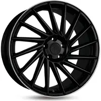 KESKIN 18 Zoll KT17 5x112 ET45 Alufelgen MATT BLACK LIP POLISH