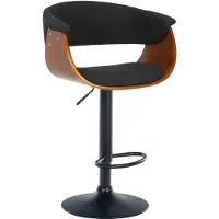 CLP Barhocker Vestal mit Fußstütze, höhenverstellbar | Farbe walnuss/schwarz Material Stoff
