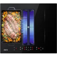CIARRA Induktionskochfeld mit integriertem Dunstabzug 60cm Plasma-System Zeolithfilter 2 Booster 1 Flexzone CBBEH594BBF