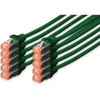 Digitus CAT 6 S/FTP Patchkabel, 10 Stück, 2 m, Cat6, S/FTP (S-STP), RJ-45, RJ-45, Grün
