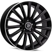KESKIN KT18 Turbo matt black lip polish 7x17 ET38 - LK5/112 ML66.6 Felge Alu