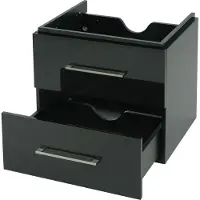 MCW Premium Waschbeckenunterschrank MCW-D16, Waschtischunterschrank Waschtisch Badmöbel, hochglanz 60cm schwarz