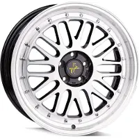 KESKIN KT22 Retro black front polish 8.5x19 ET45 - LK5/112 ML72.6 Felge Alu