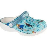 Crocs Kinder Clogs zum einfachen An- und Ausziehen in Hellblau und Weiß