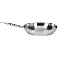 YATO Brat-Pfanne Gastronomie Qualität Edelstahl Ø 28cm Induktiongeeignet Spezielle Stahllegierung ohne Gehalt von schädlichem Mangan und Nickel Kapseltopfboden